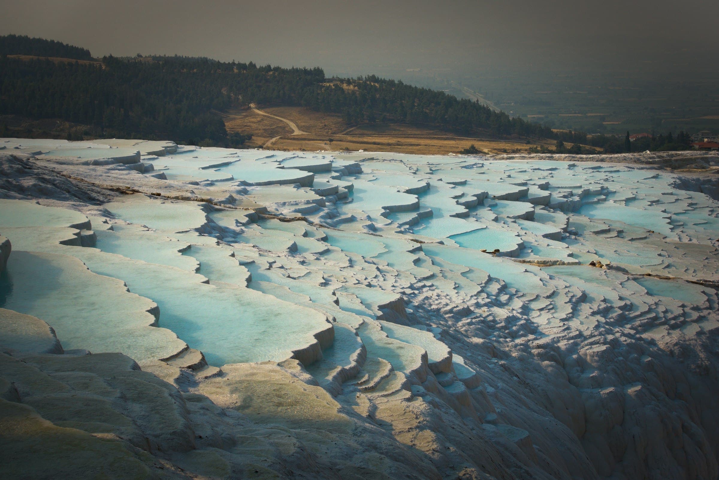 The travertine terraces at Pamukkale